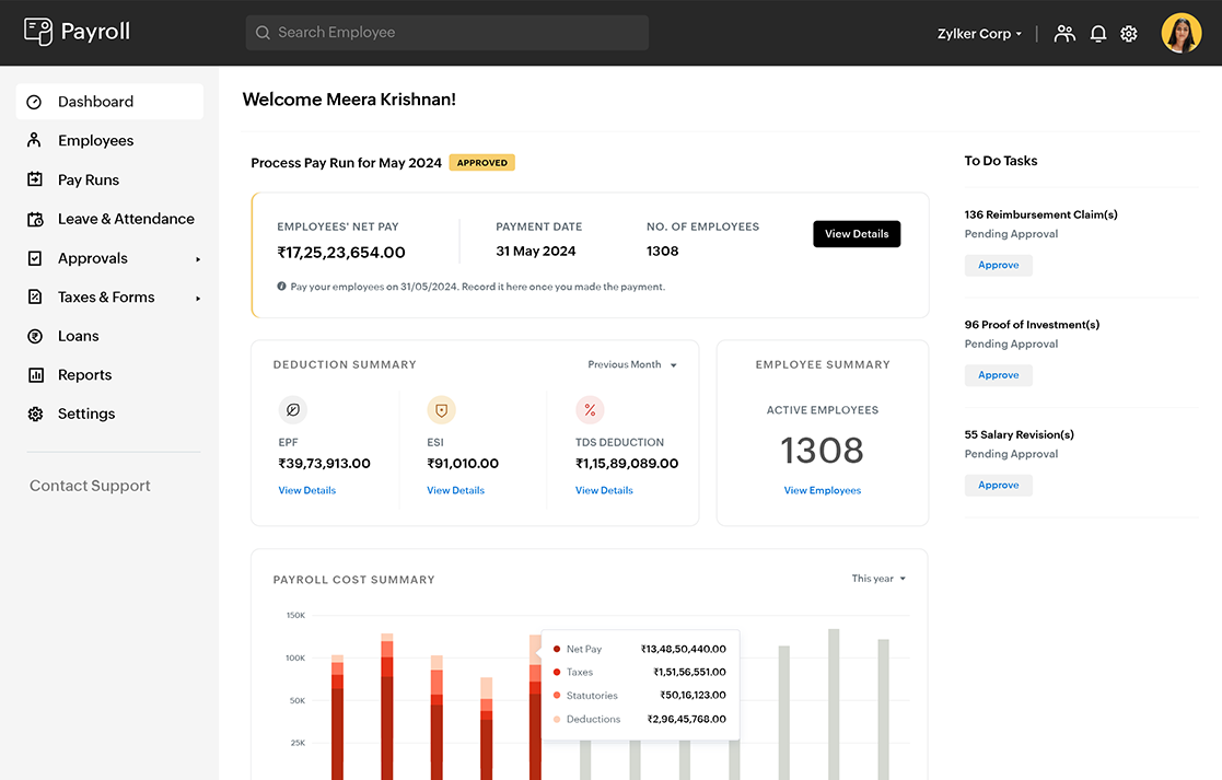 Payroll Dashboard