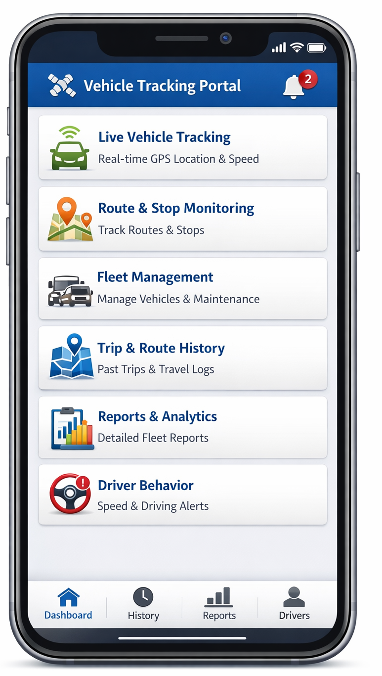 Vehicle Tracking Portal