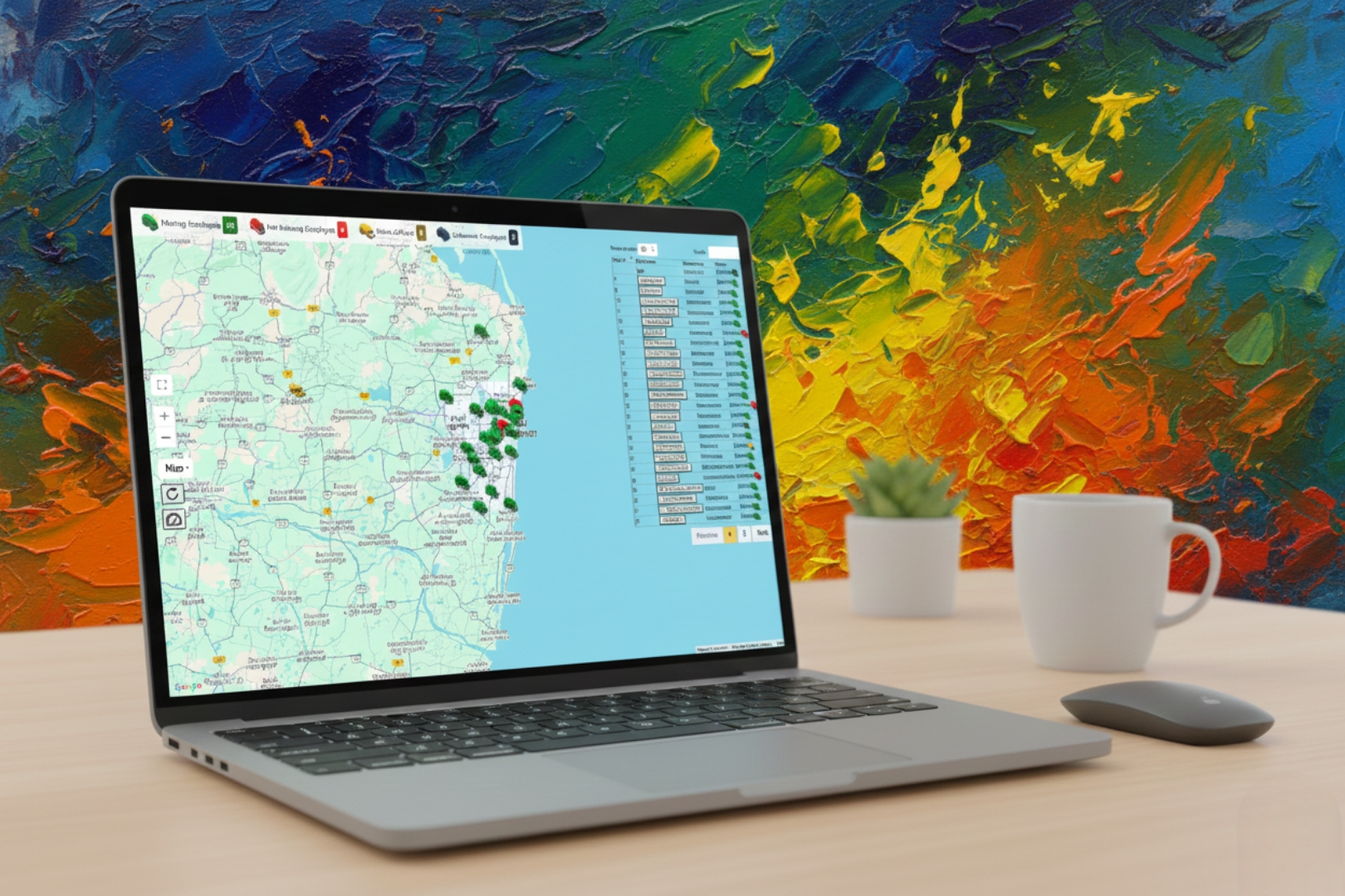 Vehicle Tracking Dashboard Map View